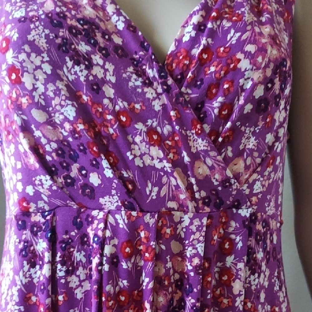 St. John's Bay Purple Floral Dress - Picture 4 of 4